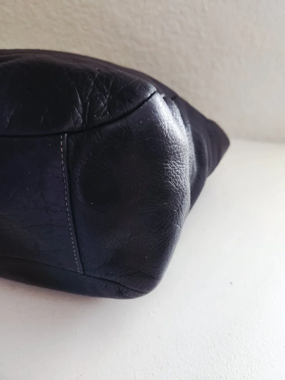 Vintage Coach Madison Black Leather Y2k Shoulder Bag Purse Tote